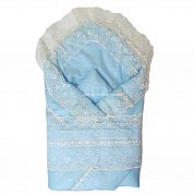 "МоёДитё" одеяло нарядное голубое 133 (лето) "Вербена"
